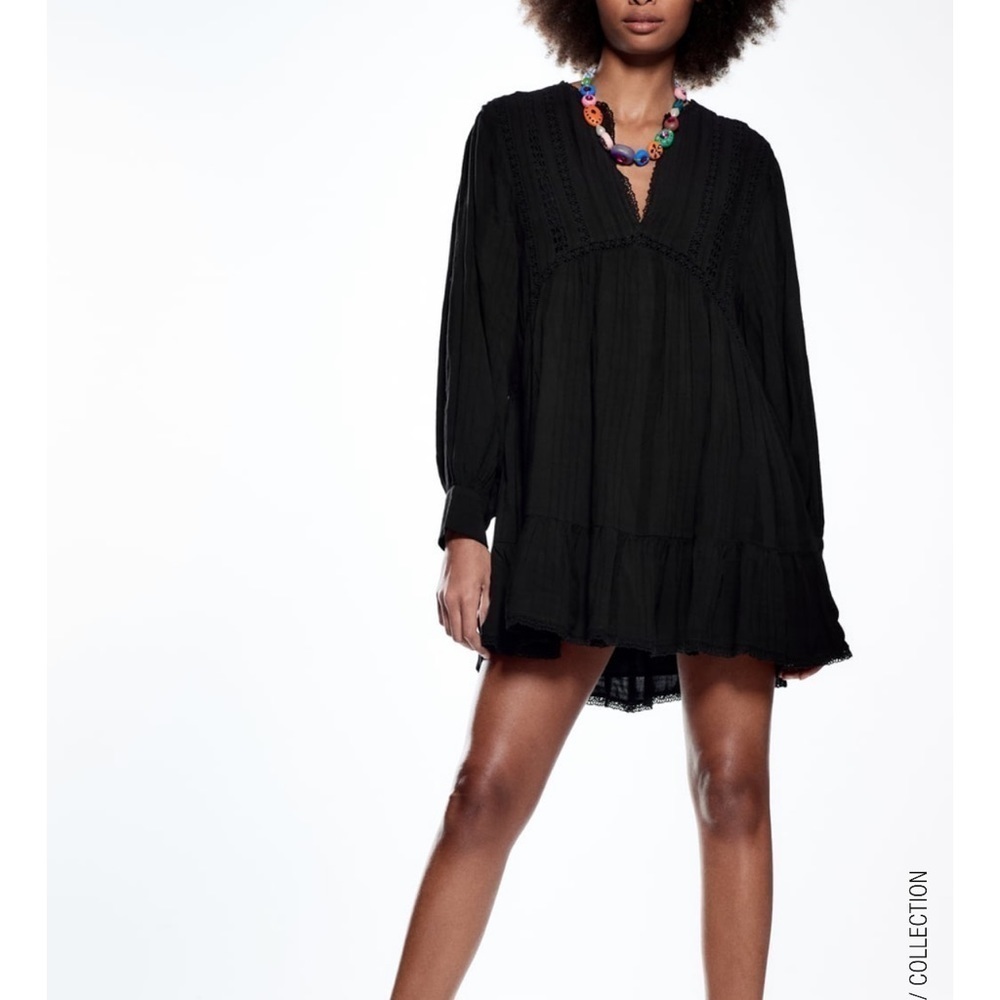 Zara TEXTURED WEAVE DRESS​